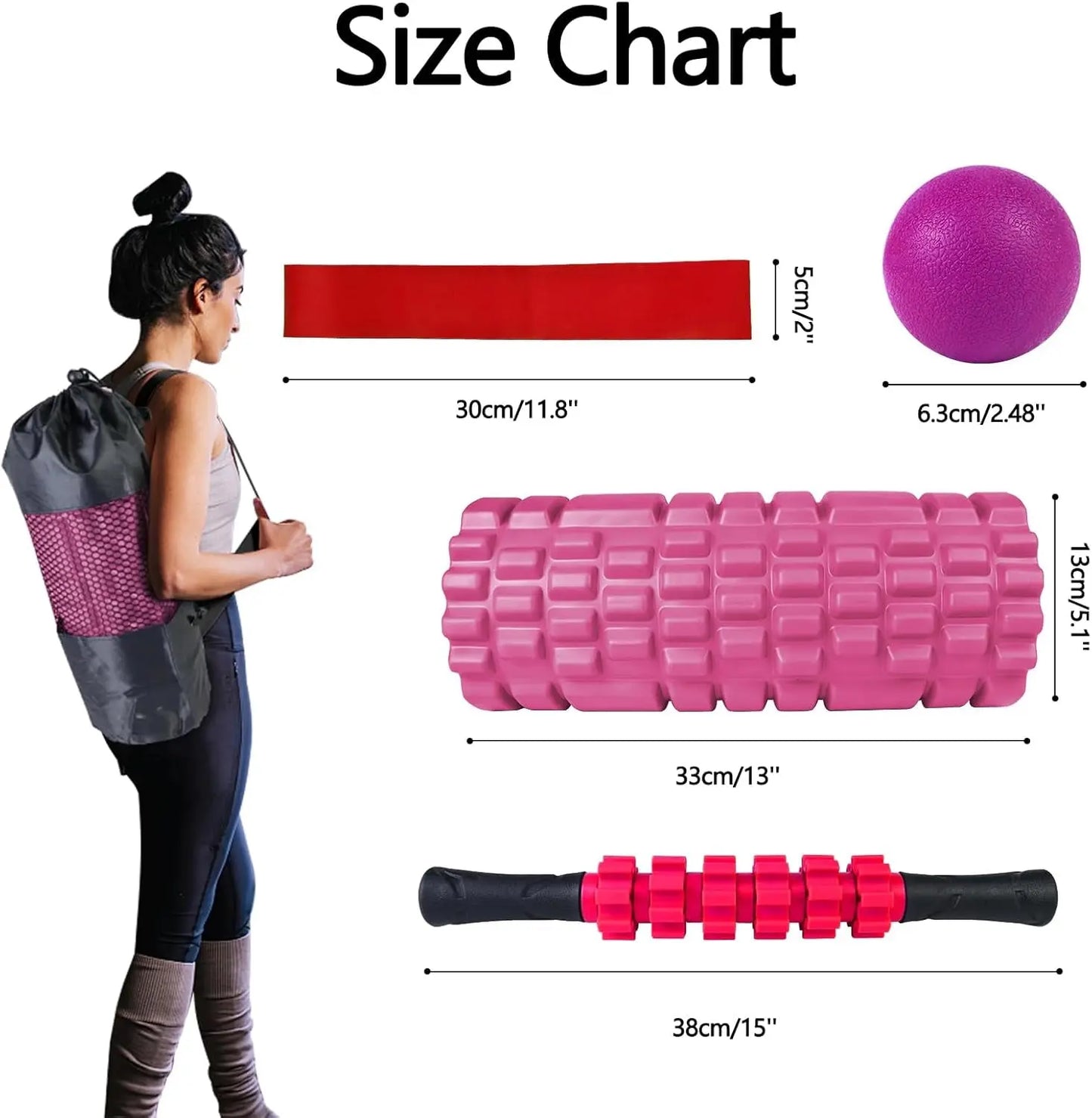The Ultimate Squeeze-and-Release 5-in-1 Muscle Torture Kit: Foam Roller of Fury, Stick It to Your Stress, Ball of Relaxation, Resistance Band of Flexibility Madness for Your Entire Body's Gym-O-Matic Shenanigans!