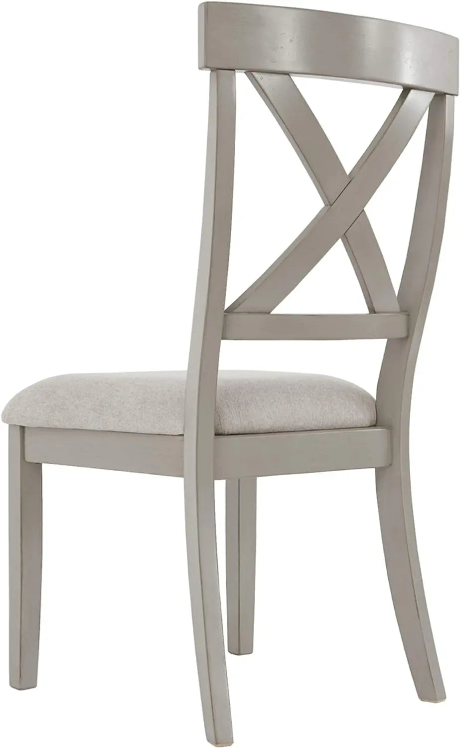 Parellen Modern Farmhouse Upholstered Dining Chair, Set of 2, Gray