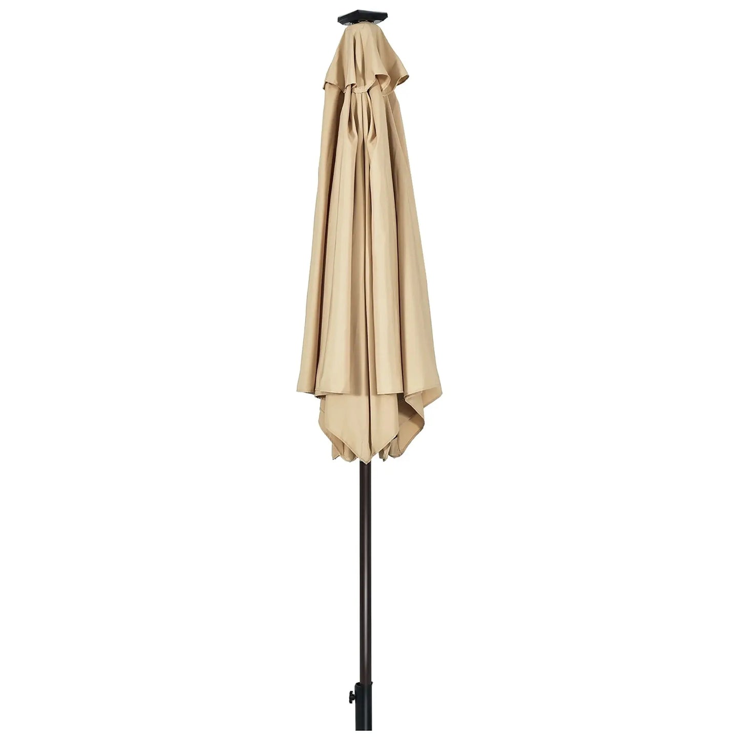96" Beige Market round Patio Umbrella, Water-Resistant
