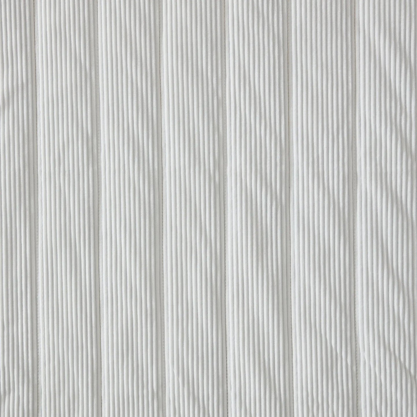 Solid Textured Corduroy Striped Quilt, White, Full/Queen, All Ages