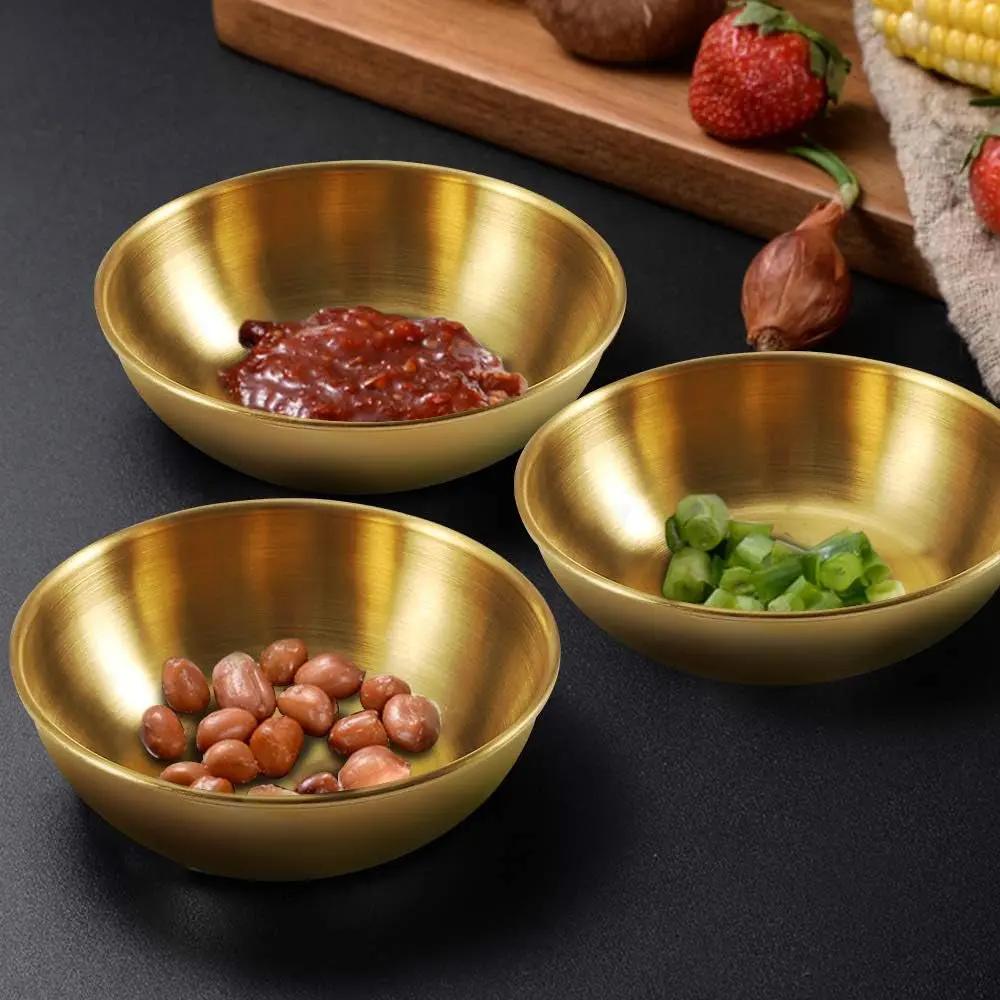 Elevate Your Dining Experience with These 8 Golden Mini Stainless Steel Sauce Dishes! Perfect for Sushi, Dips, and Appetizers! 🍣✨