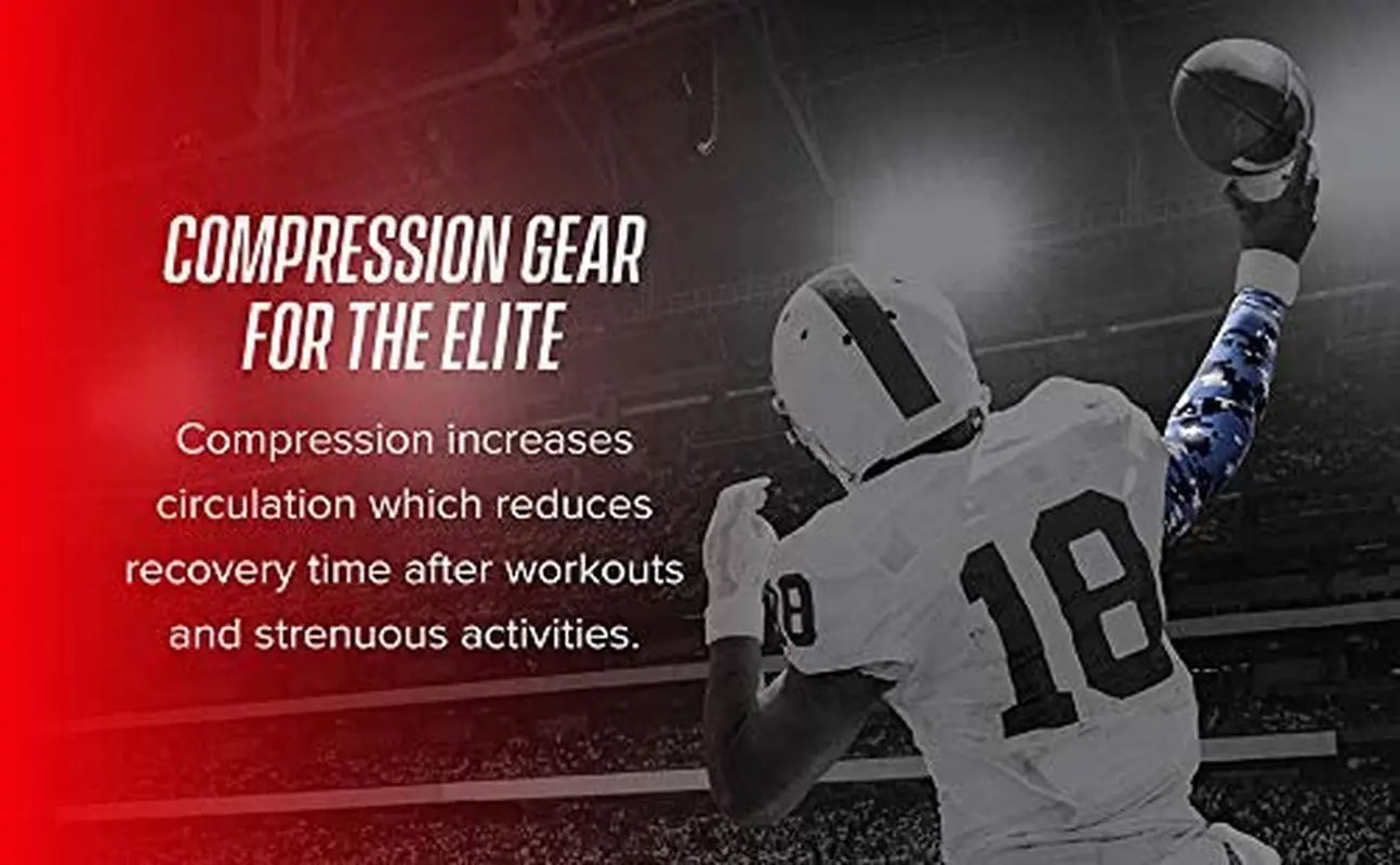 Flag Compression Arm Sleeve - Perfect for Baseball Basketball Football - Youth & Adult Sizes