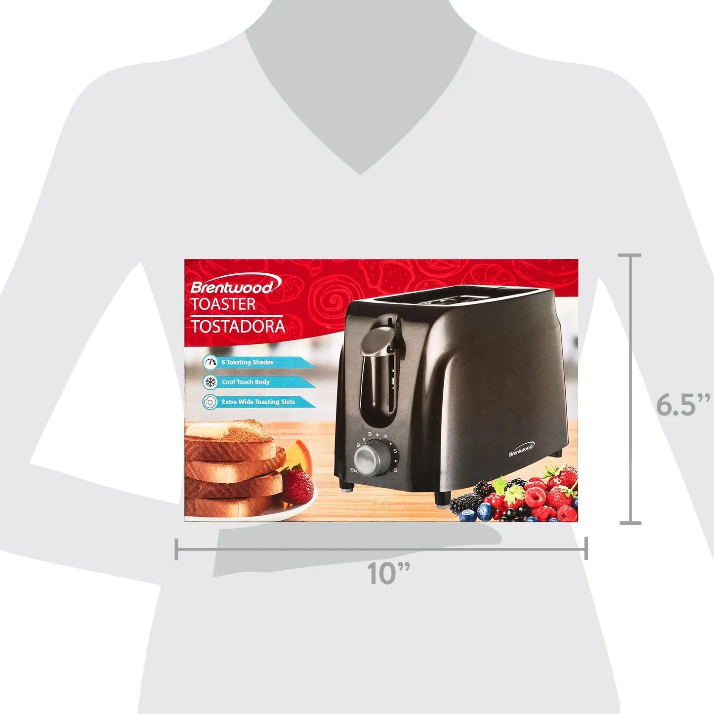 Cool Touch 2-Slice Toaster, Black