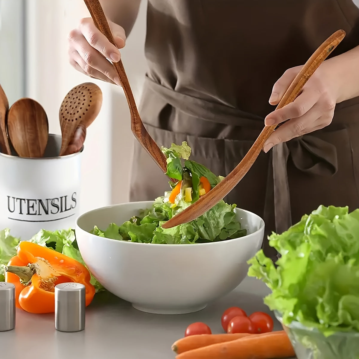 6pcs Premium Wooden Kitchen Utensil Set