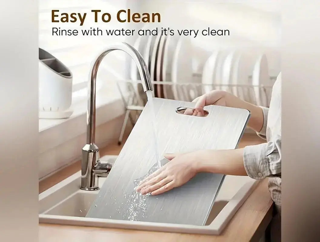 HUGE Stainless Steel Cutting Board 18.1"x11.8" Extra Large XL Durable Non-Porous Surface for Kitchen Chopping Meat Vegetables Fruits Our3Designs