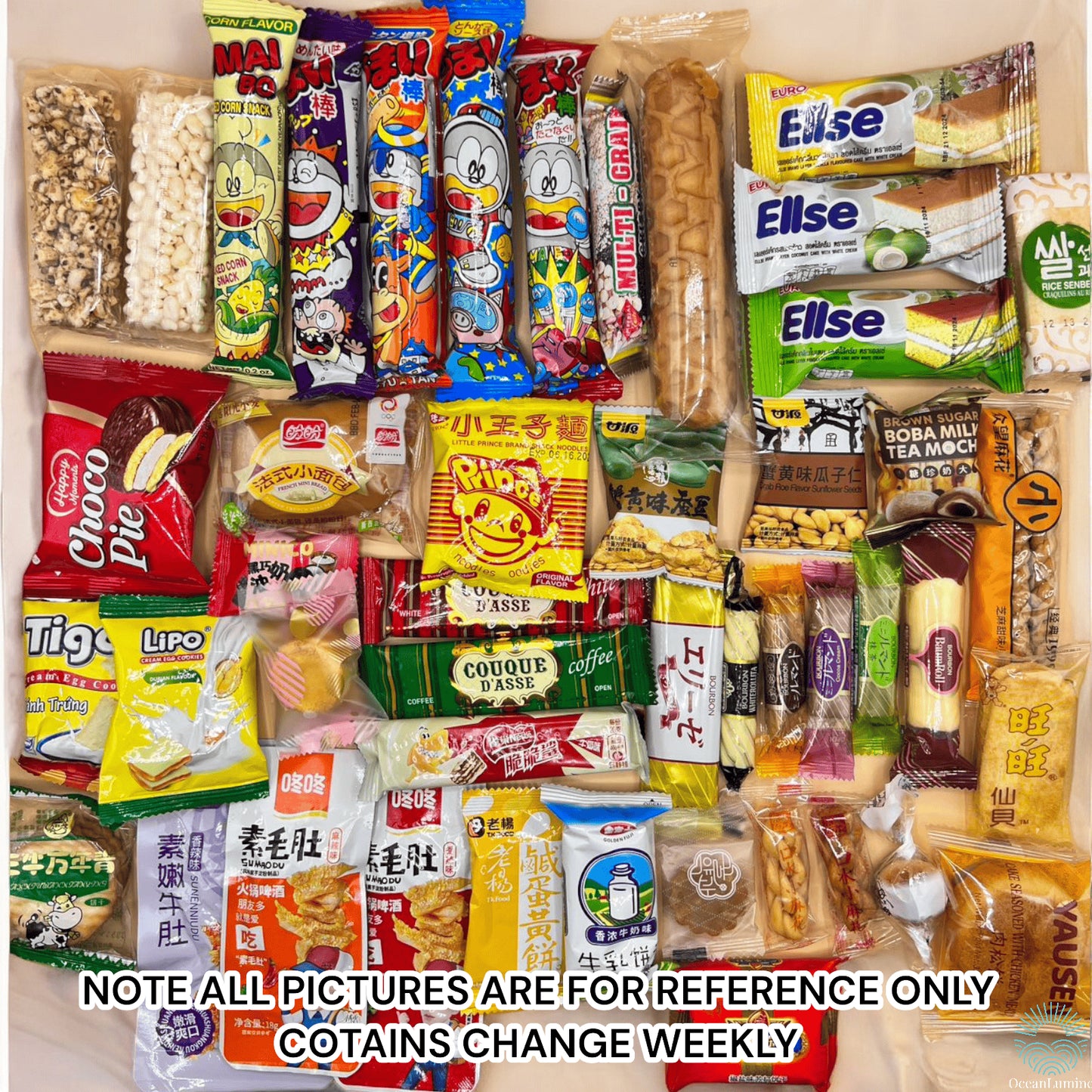 155 Piece Snack Box Asian Japanese Chinese Korean Variety Savory Treats Samples