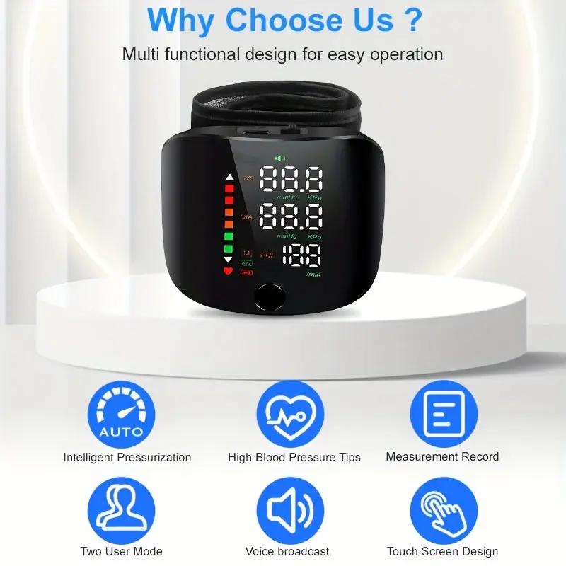 Clinical-Grade Wrist Electronic Blood Pressure Monitor Temu