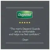 Depend Incontinence GuardsBladder Control Pads for Men, Maximum, 52 Count