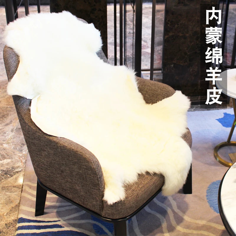 MUZZI Chair Cover Warm Hairy Carpet Seat Pad long Skin