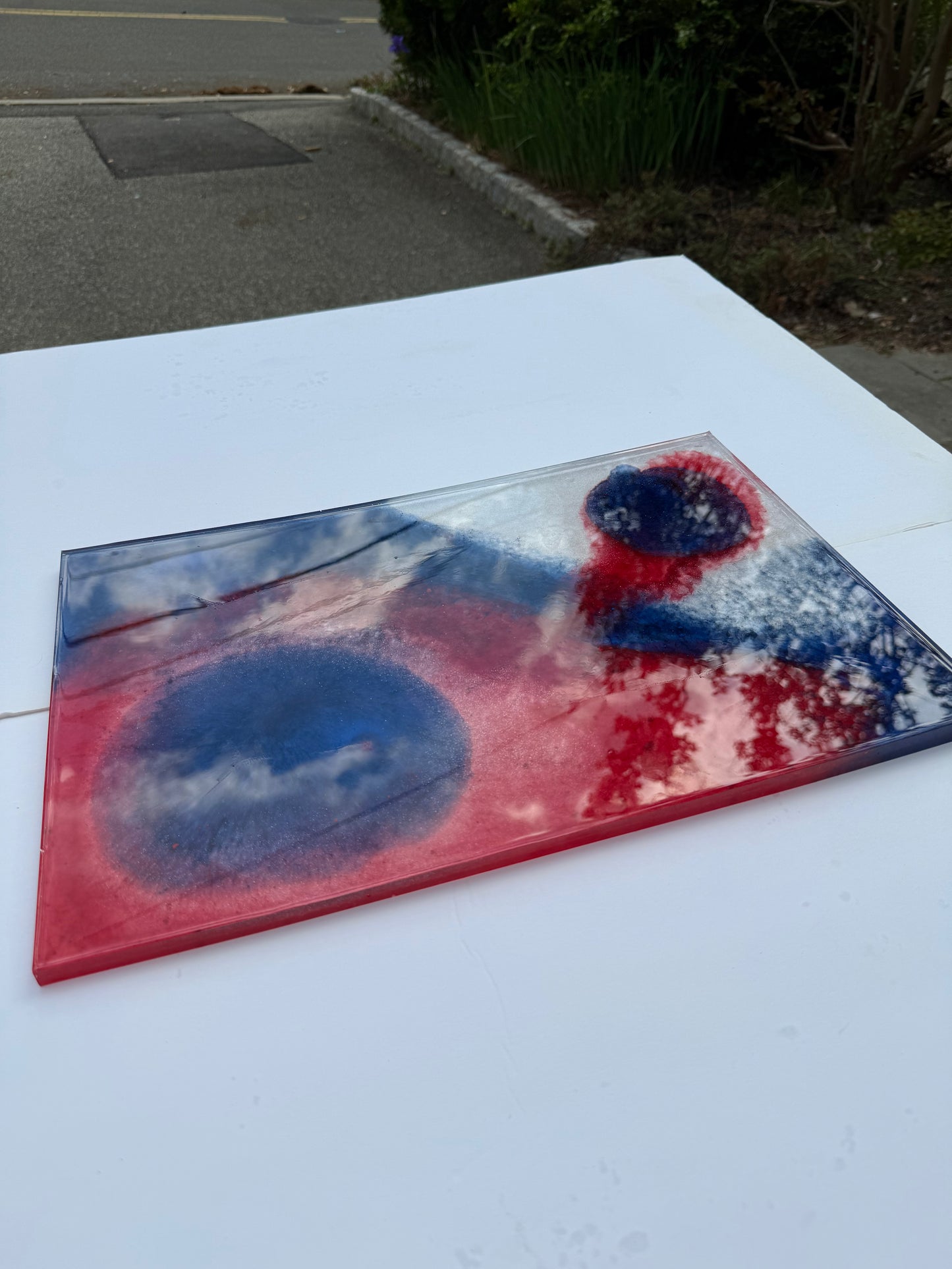 18x12” Epoxy Charcuterie Board, Handmade Resin Serving Tray