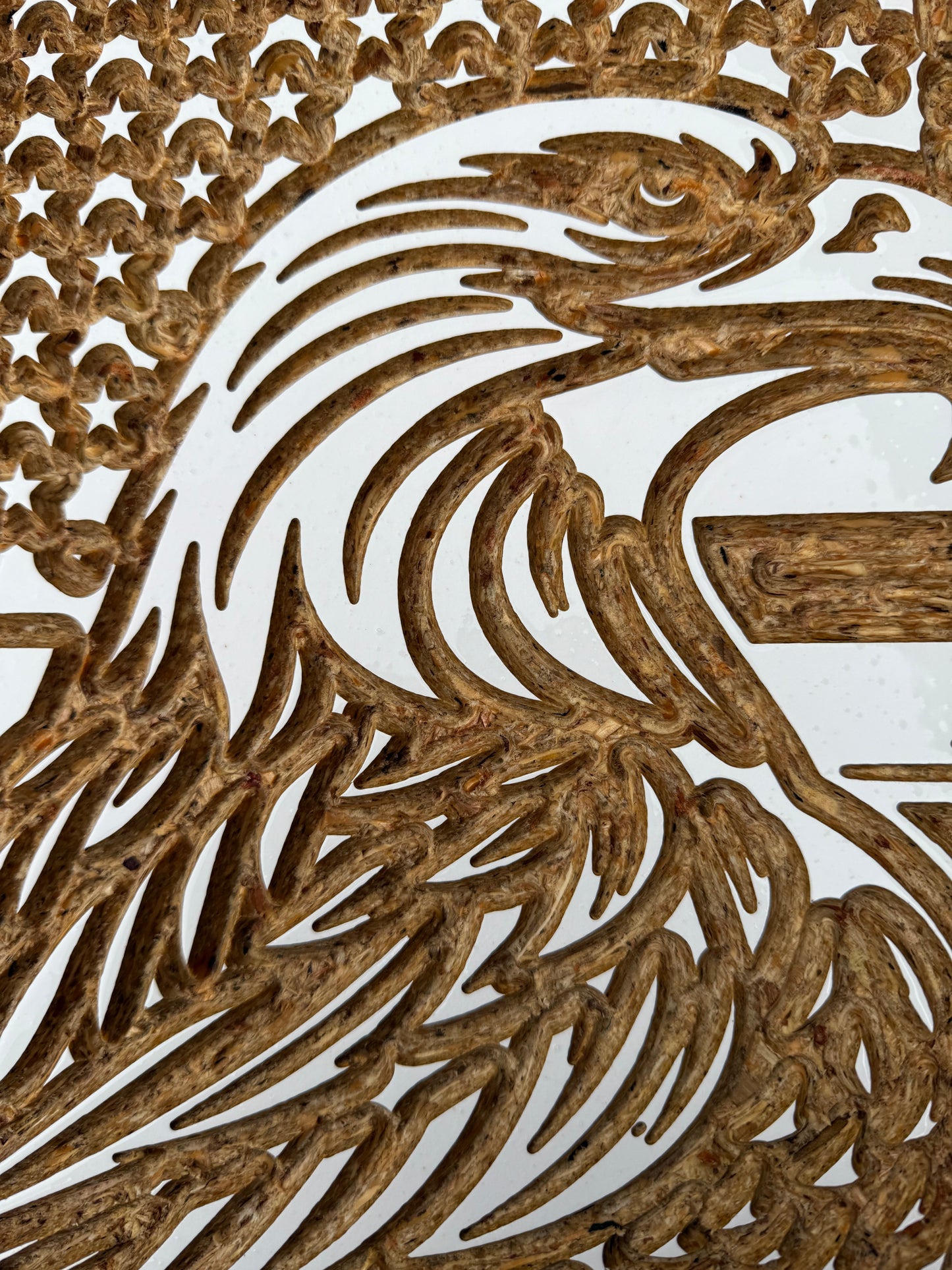 Patriotic Eagle Wall Art – Rustic American Flag Decor - Our3Designs