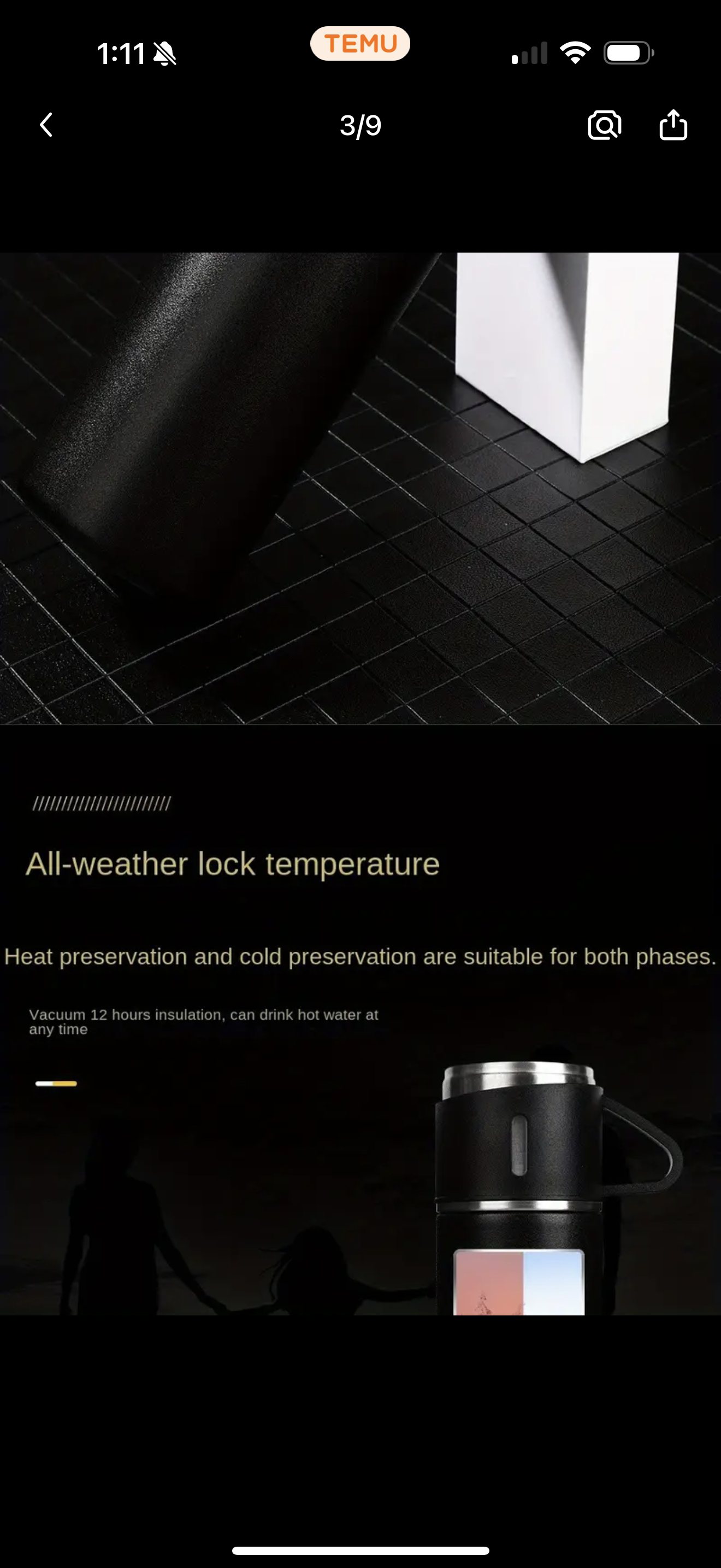 Personalized Vacuum Flask Gift Set – Custom Engraved Travel Thermos with Lid and Two Cups Our3Designs