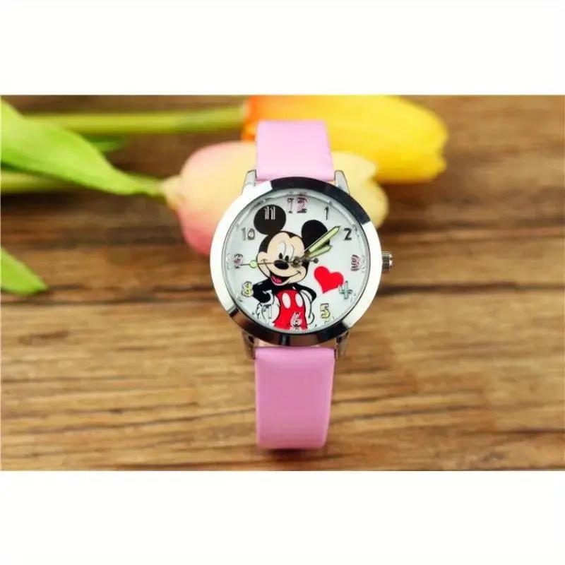 Mickey Love Belt Quartz Watch Temu