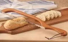 Premium Wooden Bow Bread Knife – Precision Slicer for Crusty & Artisan Loaves - Our3Designs