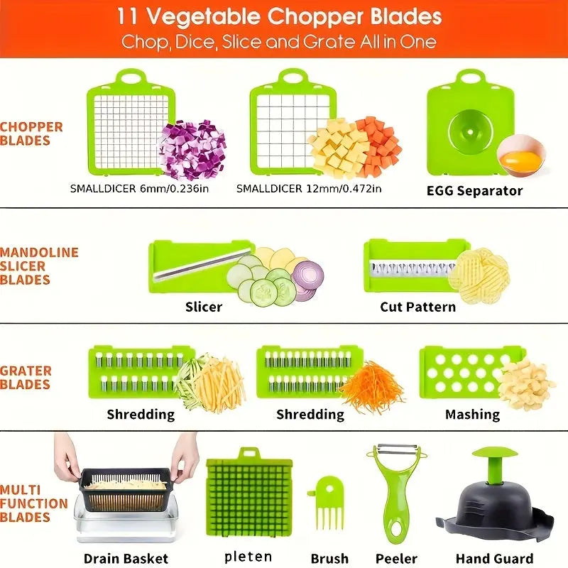 16-in-1 Multifunctional Kitchen Slicer and Dicer