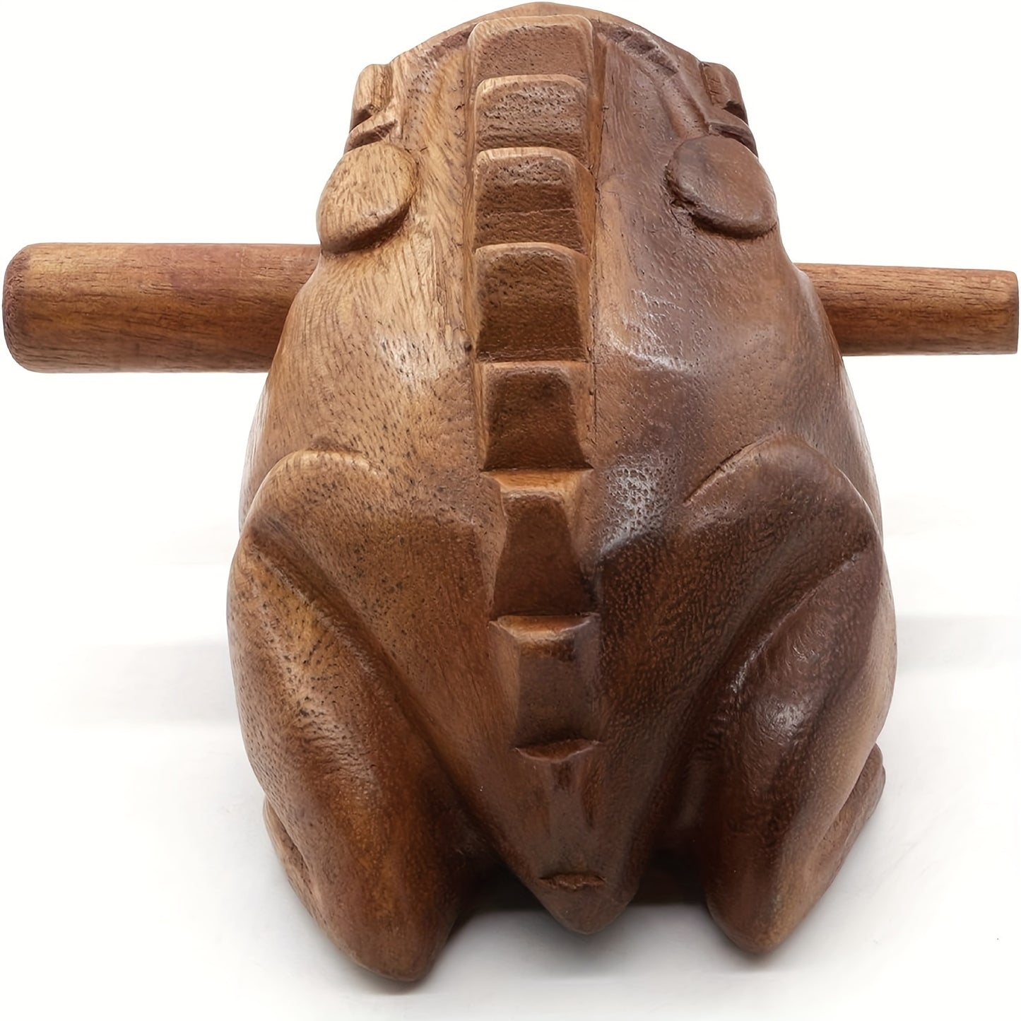 Musical Wooden Singing Frog Statue
