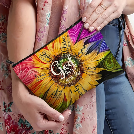 Lively Sunflower Cosmetic Pouch 03d