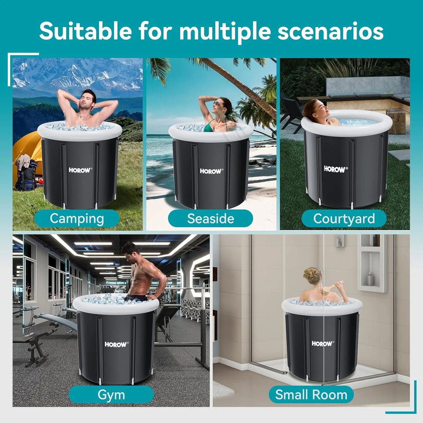 Ice Bath Tub for Athletes β Complete Starter Pack β 110 Gal Portable Ice Pod Barrel
