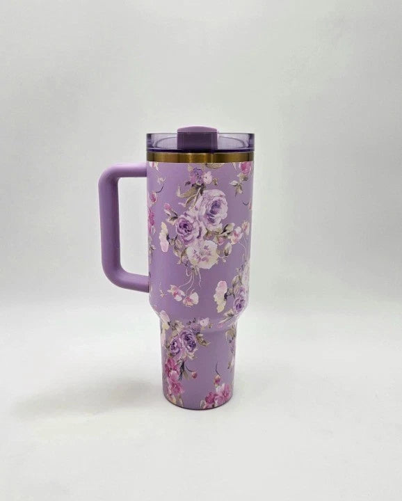 Stanley x LoveShackFancy Quencher H2.0 40 oz – Happy Thoughts (Rosa Beaux Purple) – Brand New, In Box