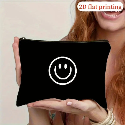Happy Face Cosmetic Organizer - Lightweight Foldable Makeup Bag O3D