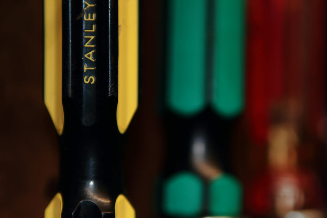 A close up of a pen on a table