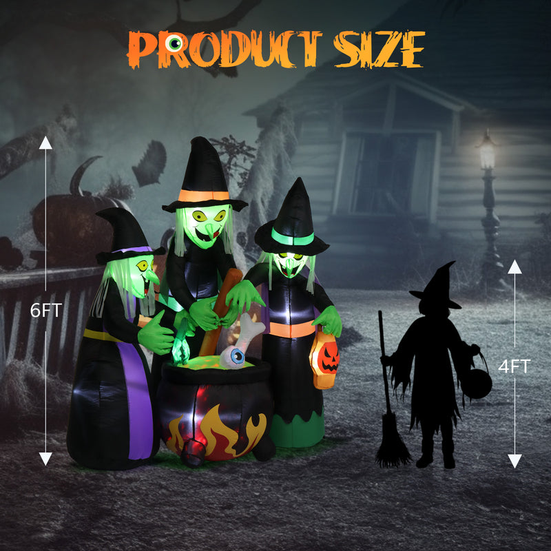 Spookify Your Yard with Our 6' Inflatable Witches for Halloween Fun! 🎃✨👻