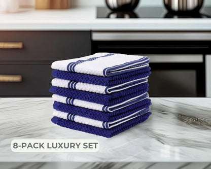 Upgrade your kitchen game with our 8 Pack of 100% Cotton Dish Cloths! Perfect for all your dishwashing needs! 🧼✨ #KitchenEssentials #EcoFriendly