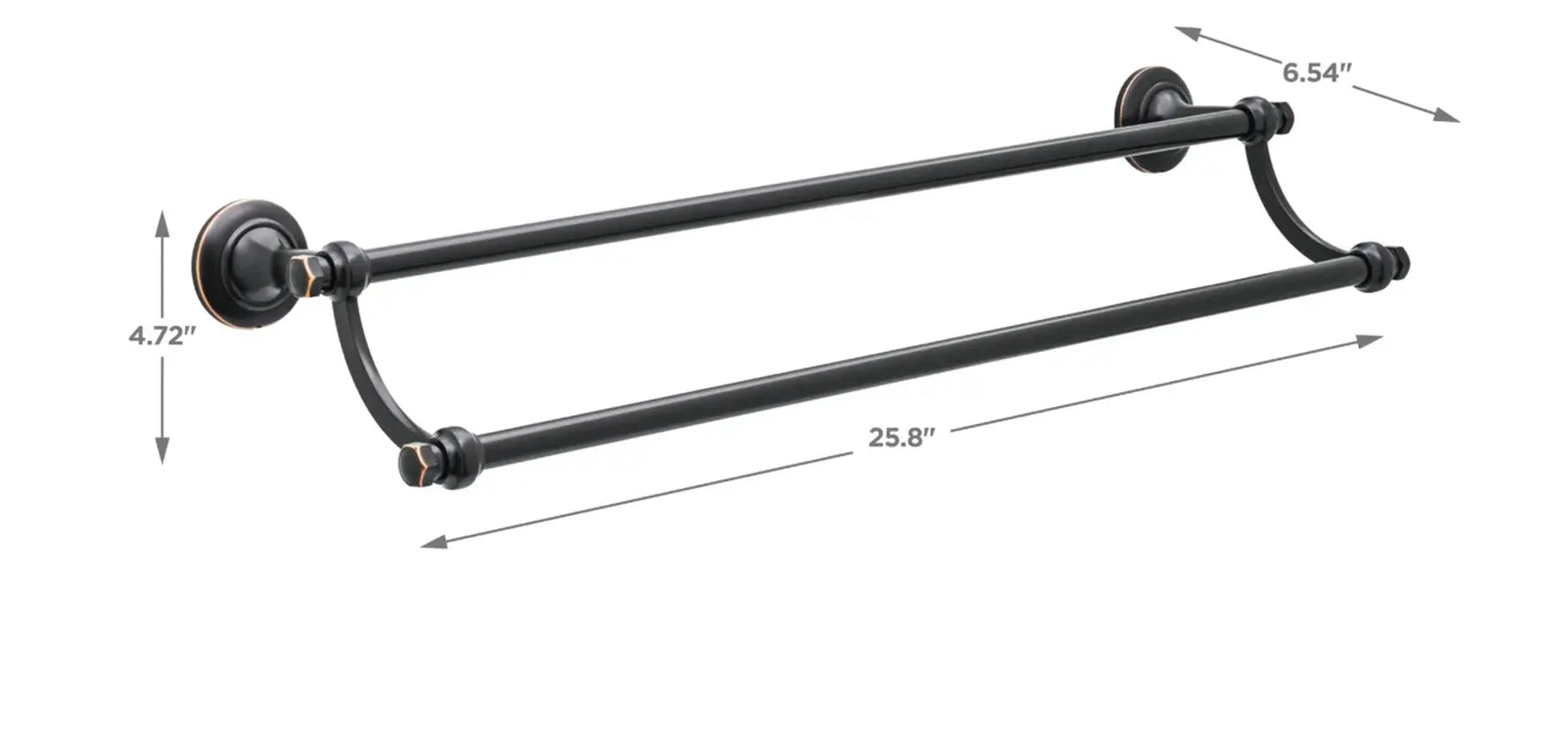 Holbrook 24" Double Towel Bar, Towel Holder, Oil Rubbed Bronze