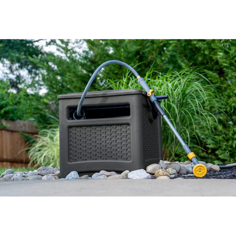 Wicker Wonderland: The 225-Ft Hose Reel That Hides Your Garden Snake!