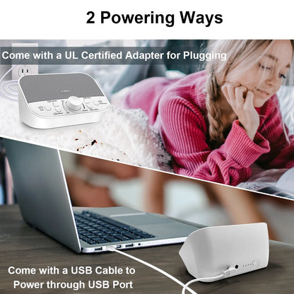 Drift Off to Dreamland: White Noise Machine with 38 Soothing Sounds & Timer for Ultimate Relaxation at Home, Work, or On-the-Go!