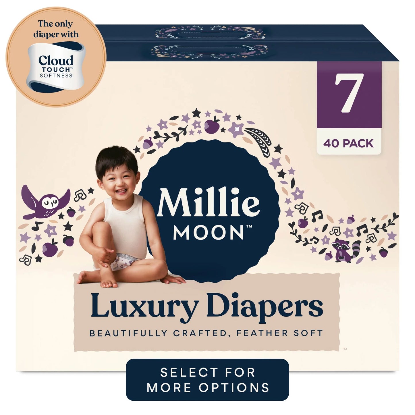 Experience Unmatched Softness and Leak Protection with Millie Moon Luxury Size 1 Diapers - 100 Count for Ultimate Baby Comfort!