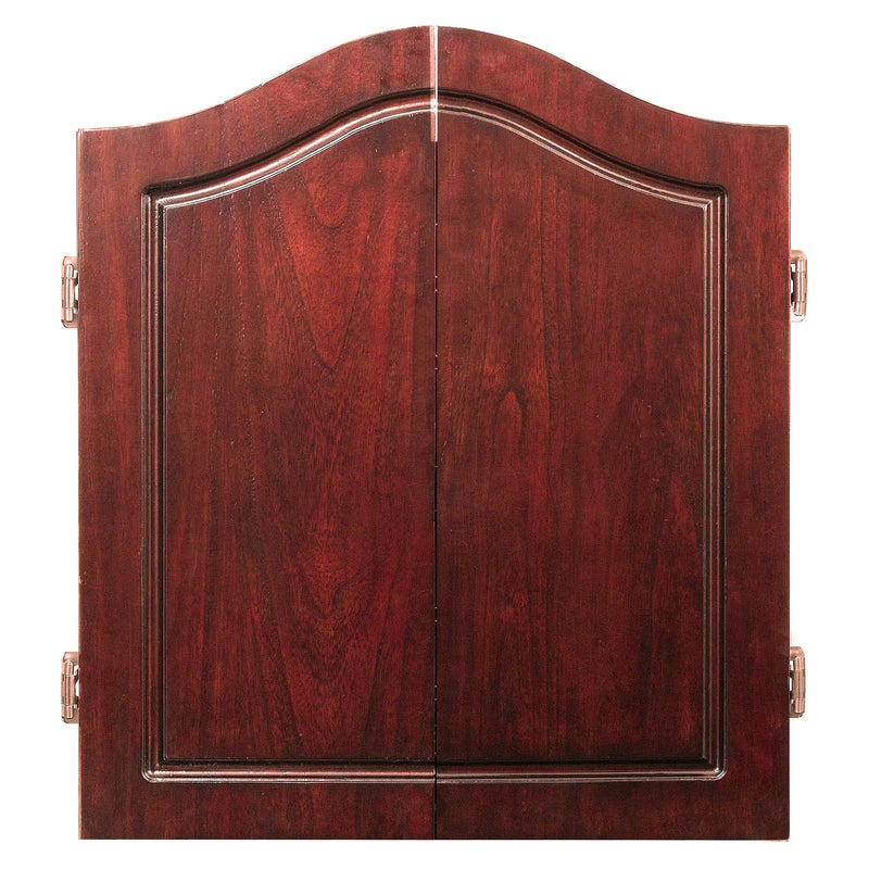 Centerpoint Solid Wood Dartboard and Cabinet Set - Dark Cherry Finish