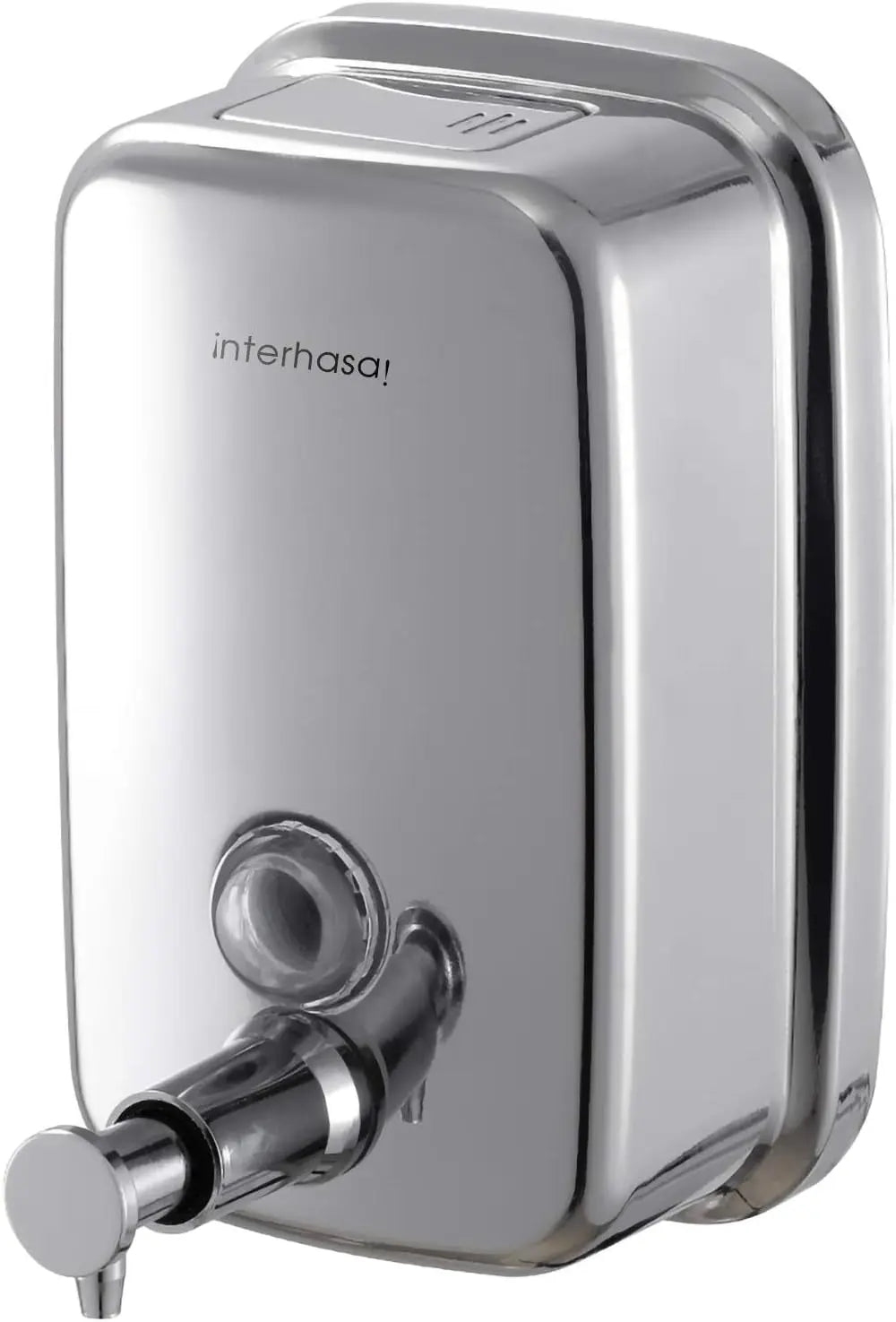 Soap Dispenser Wall Mount 304 Stainless Steel Commercial Hand Soap Dispenser, Manual Liquid Gel Soap Dispenser for Bathroom