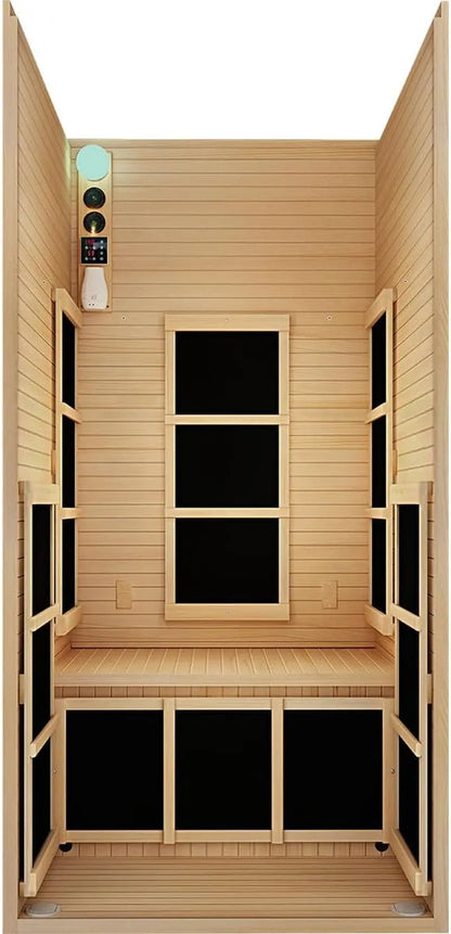 Joyous 1 Person Low EMF Far Infrared Sauna in Canadian Hemlock Wood