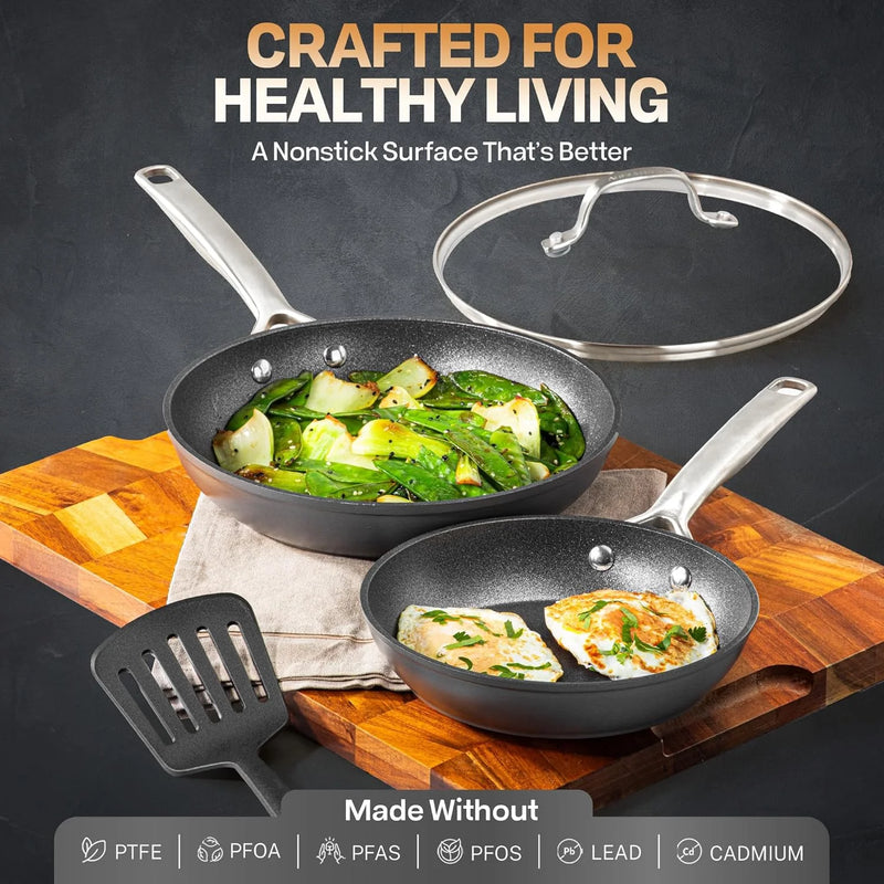 14 Pc Induction Cookware Sets, Kitchen Pots and Pans Set Non Stick, Kitchen Cookware Sets, Nonstick Cookware Set, Non Stick Pots and Pan Set, Hard Anodized, Oven and Dishwasher Safe