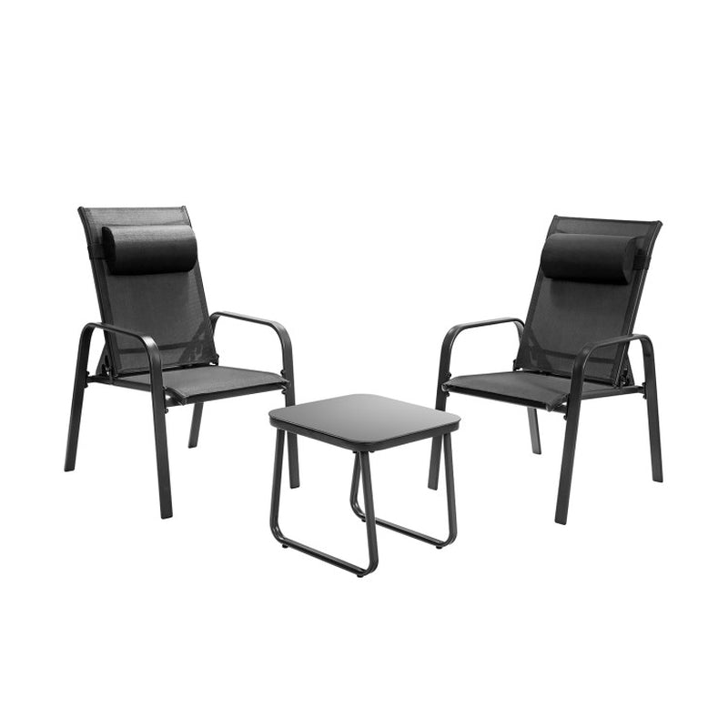 Upgrade Your Outdoor Space with Our Stylish 3-Piece Stackable Bistro Set! 🌿✨ Perfect for Cozy Conversations! 🪑💬