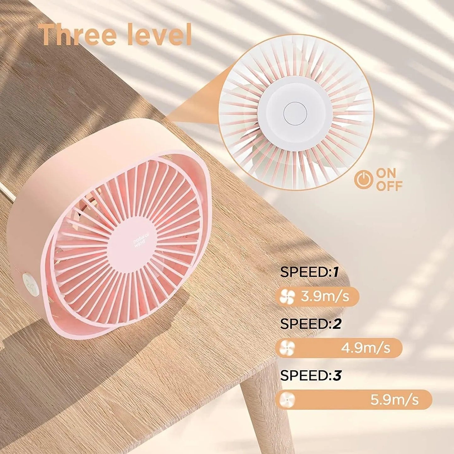 Stay Cool Anywhere with Our USB Small Desk Fan! 🌬️✨ 360° Rotatable, 3 Speed Settings - Perfect for Your Desk, Dorm, or Travel! 🚀🛌 #CoolComfort #PortableFan