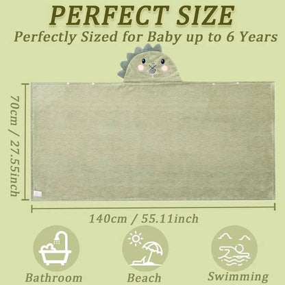Baby Bath Towel with Hood, Ultra Soft Absorbent Blanket Gift for Infant, Newborn , 27.5X55 Inch