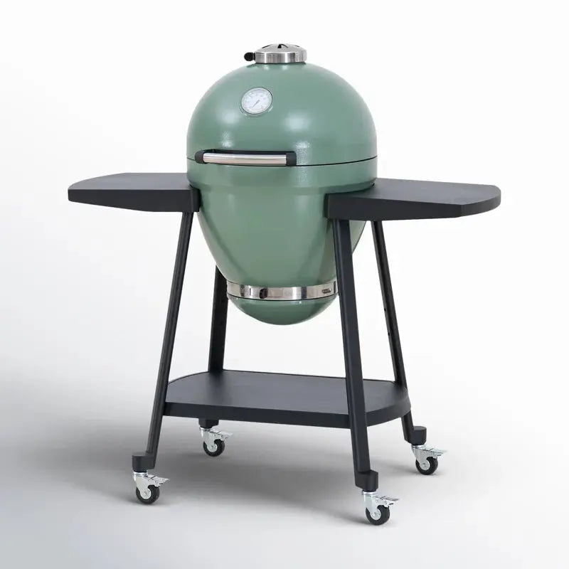 Charcoal Grill 20-Inch Kamado Grill Outdoor Egg Grill with Pizza Stone, Ultimate BBQ Grill and Smoke