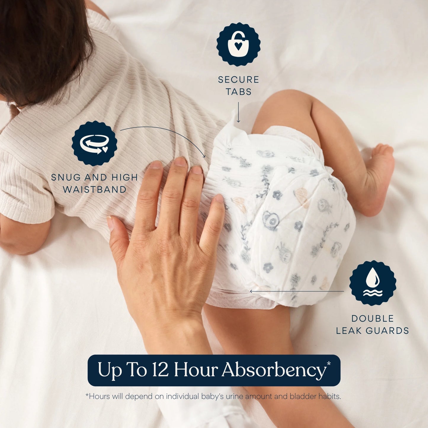 Experience Unmatched Softness and Leak Protection with Millie Moon Luxury Size 1 Diapers - 100 Count for Ultimate Baby Comfort!