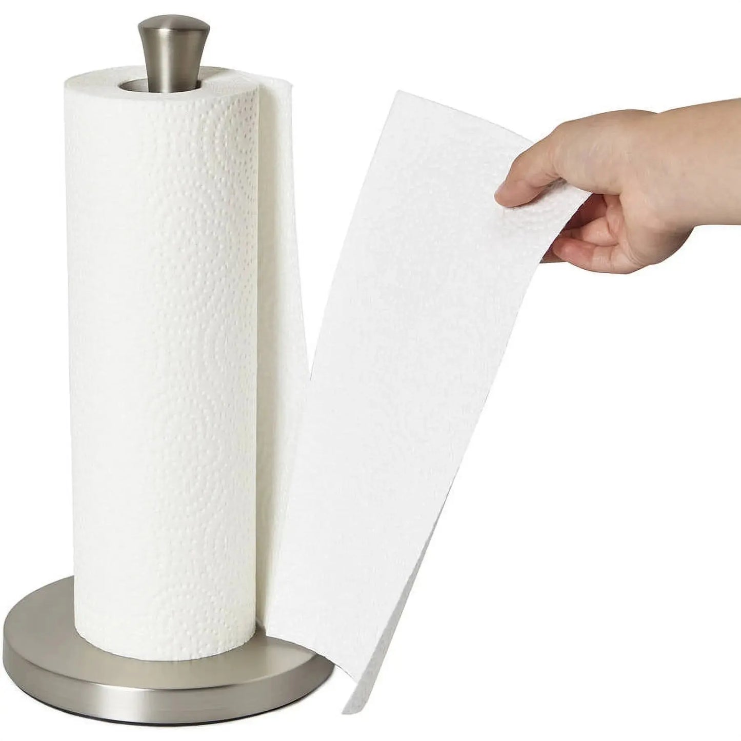 (2 Pack)  Free-Standing Paper Towel Holder with Weighted Non-Slip Base, 14 Inch, Nickel