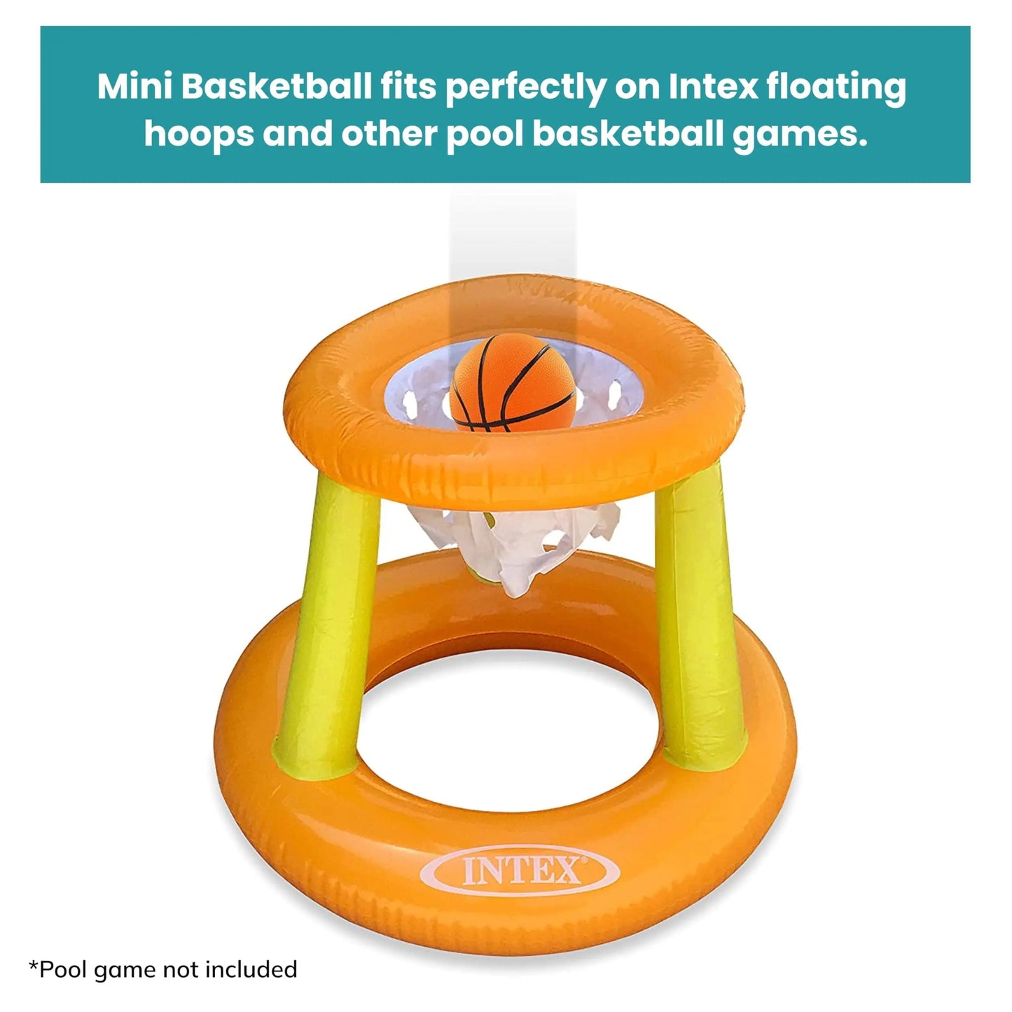 Swimming Pool Water Mini Basketballs 2 Pack | Compatible with Intex Floating Hoops Pool Basketball Game and Other Beach and Pool Games
