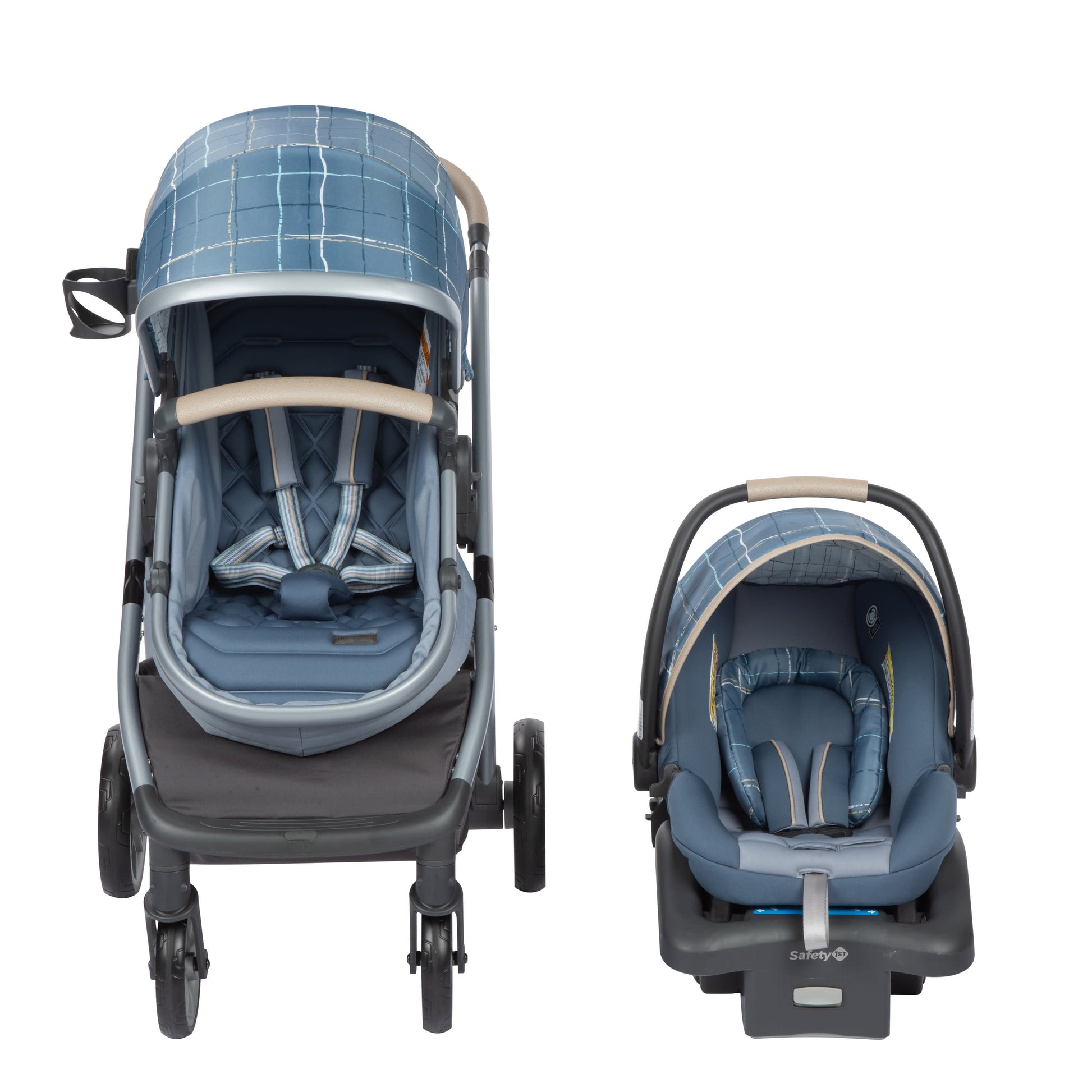 Ultimate 6-In-1 Travel System for Infants & Toddlers - Stylish Plaid Design 🌟 Unisex & Versatile! 👶🚗 #ParentingMadeEasy #TravelInStyle