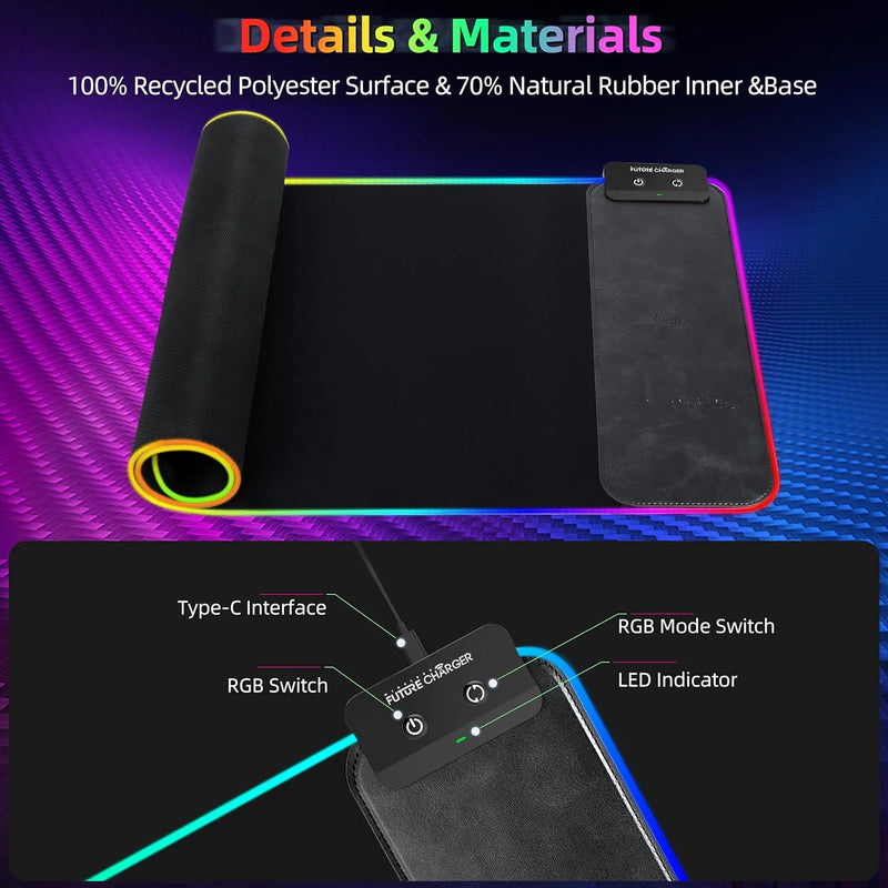 Mouse Pad of Power: The RGB Light Show that Charges Your Mouse While You Pretend to Work!