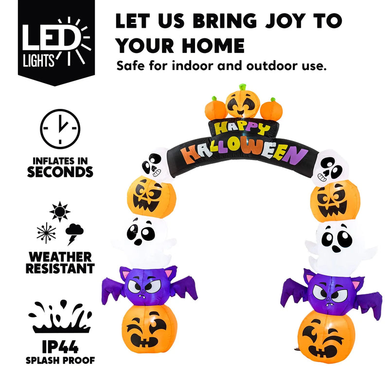 Elevate Your Halloween Vibes with Our 8 Ft Inflatable Pumpkin Archway! 🎃✨ Perfect for Spooky Season Decor! #HalloweenDecor #InflatableFun