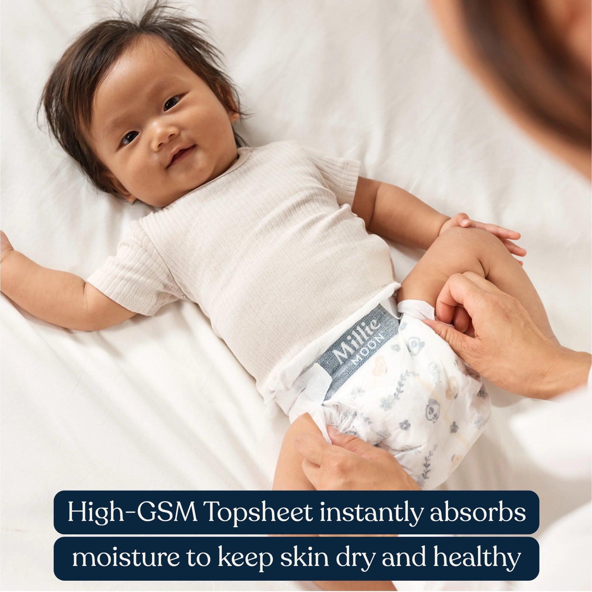 Experience Unmatched Softness and Leak Protection with Millie Moon Luxury Size 1 Diapers - 100 Count for Ultimate Baby Comfort!