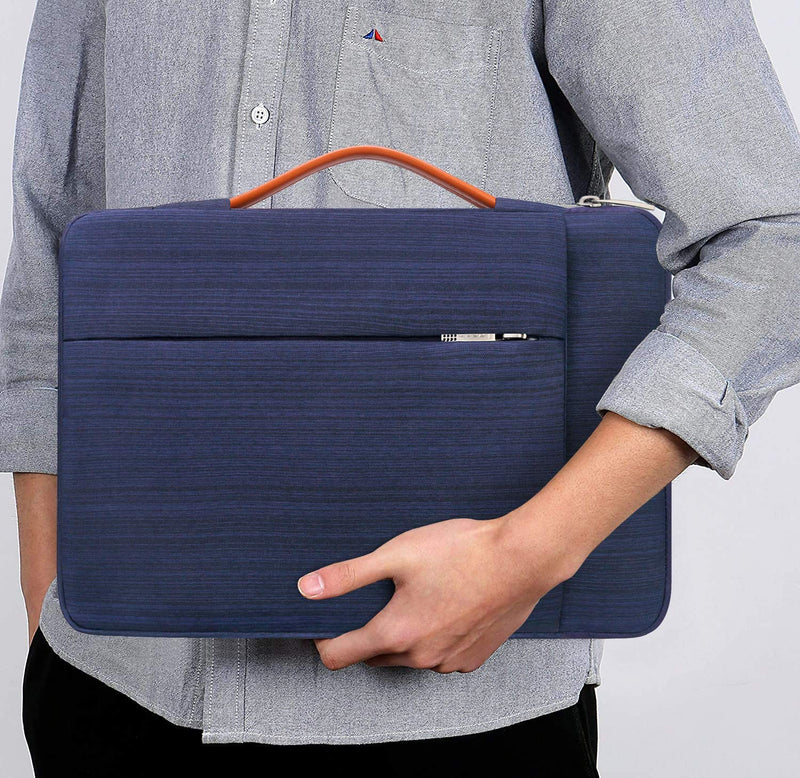 360° Protective Laptop Sleeve Case for 16 Inch New Macbook Pro M4/M3/M2/M1 Pro/Max A3403 A3186 A2991 A2780 A2485 A2141 2024-2019, 15 Inch Surface Laptop 7Th Copilot+Pc/6/5/4/3 Computer Bag, Blue