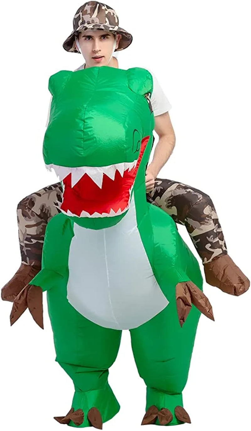 Get Ready to Roar! 🦖 Epic 63-Inch Inflatable T-Rex Costume for Halloween – Be the Life of the Party! 🎉