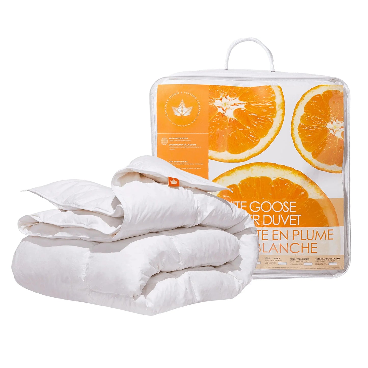 White Goose Feather Comforter - All Season - Queen