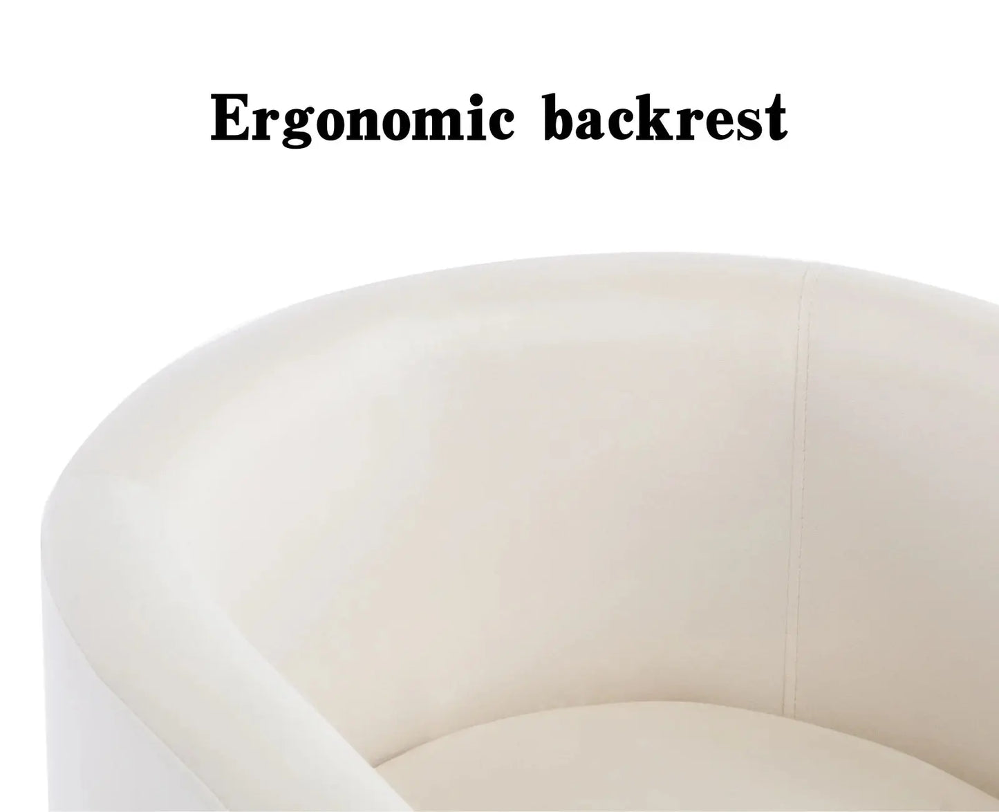 Modern Velvet Dining Chair, Mid-Century Upholstered Barrel Kitchen Chairs Fabric Side Chair with Metal Legs and Curved Back for Living Room Dining Room Bedroom, White